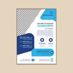 Corporate Business Flyer Template Simple and clean A4 Size with Bleed Vector design	
