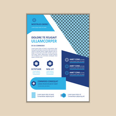 Corporate Business Flyer Template Simple and clean A4 Size with Bleed Vector design	
