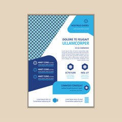 Corporate Business Flyer Template Simple and clean A4 Size with Bleed Vector design	
