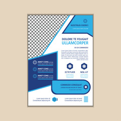 Corporate Business Flyer Template Simple and clean A4 Size with Bleed Vector design	
