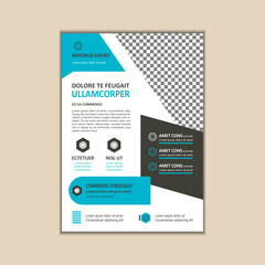 Corporate Business Flyer Template Simple and clean A4 Size with Bleed Vector design	
