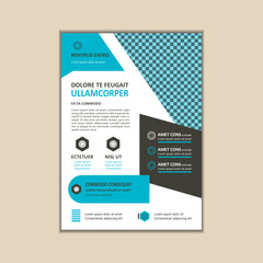 Corporate Business Flyer Template Simple and clean A4 Size with Bleed Vector design	
