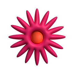 3D flower isolated