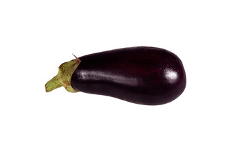 berinjela healthy vegetable leguminous eggplant of natural purple color isolated on white background