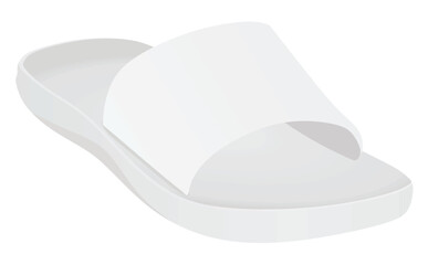 White flip flops. vector illustration