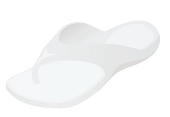White flip flops. vector illustration