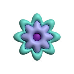 3D flower isolated