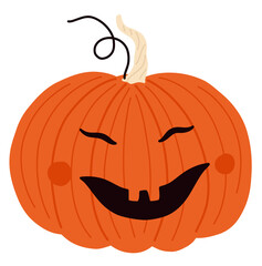 Halloween party holiday pumpkin spooky elements vector