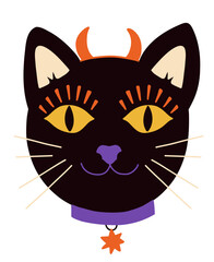 Halloween party holiday pumpkin spooky elements vector