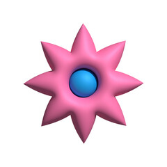 3D flower isolated