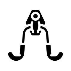utility hook garage tool glyph icon vector illustration