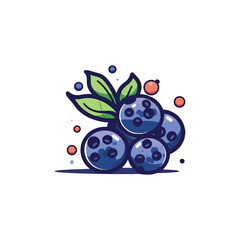 blueberry simple modern logo vector