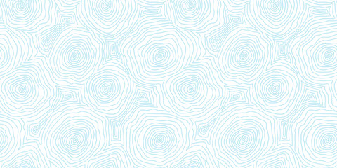 Seamless hand drawn topographic map contour lines pattern in pastel blue and white. Abstract topology motif or mountain landscape background texture. Baby boy's blanket, clothing or nursery wallpaper. - obrazy, fototapety, plakaty
