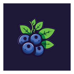 blueberry simple modern logo vector