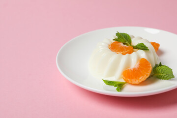 Delicious dessert - Panna Cotta, space for text