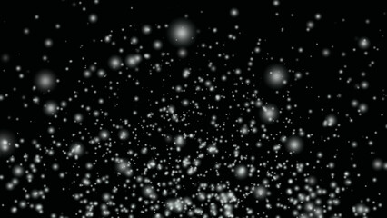 snow falling stock image. Realistic falling snowflakes. Isolated on transparent background. Falling Snow down On The Black Background.