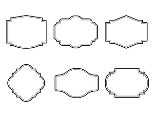 Fototapeta premium decorative black and white frames banner label collection vector on white background transform Your designs with frame