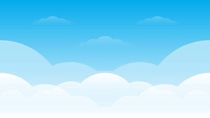 Simple Cartoon Sky Vector Background