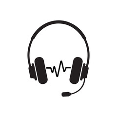 headphone icon on white background