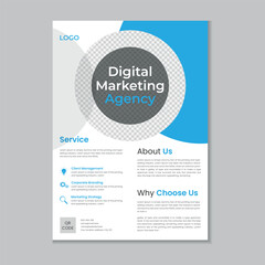 Corporate business flyer, Flyer cover design, Annual report, Corporate presentation, Agency marketing poster, Digital marketing flyer, Business brochure and editable print ready layout template design