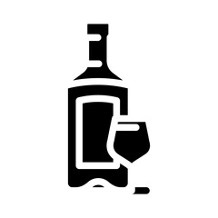 gin drink bottle glyph icon vector illustration