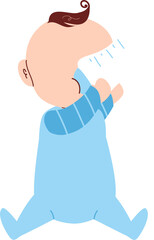 Baby illustration, cute baby, baby boy, baby cartoon, baby clipart, toddler