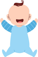 Baby illustration, cute baby, baby boy, baby cartoon, baby clipart, toddler