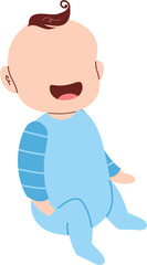Baby illustration, cute baby, baby boy, baby cartoon, baby clipart, toddler