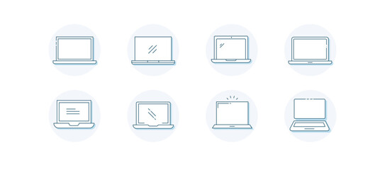 A Versatile Collection of Laptop Icon Designs for Digital Devices and Business