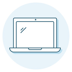 Laptop Outline Icon. Editable Stroke.