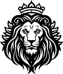 lion head mascot vector logo