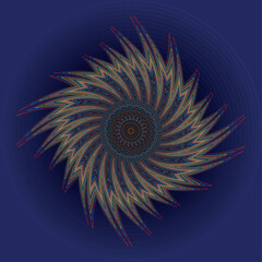 Beautiful round pattern. Vector file for designs.