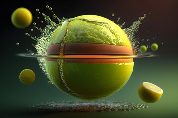 tennis ball created using AI Generative Technology