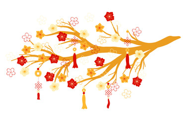 Lunar new year holiday vector elements 