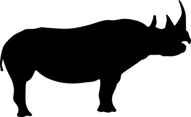 rhino silhouette icon, vector,illustration