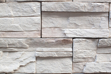 White brick wall texture background for stone tile block painted in grey light color wallpaper modern interior and exterior and backdrop design. For website, wallpaper, poster, etc.