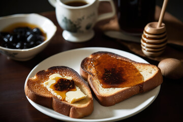 British Breakfast Classic: Buttered Toast with Marmite