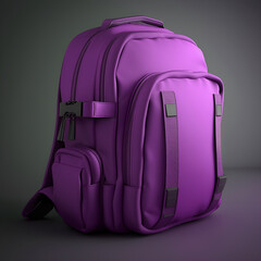 Fototapeta premium Violet Plastic Backpack 2 - Generative AI