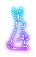 Set of rabbit neon