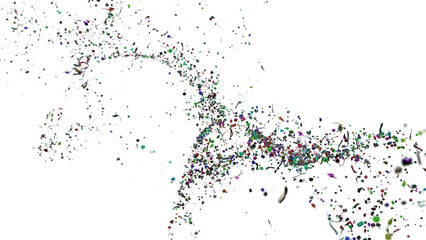 micro-plastic particle, ocean pollution, isolated on transparent background
