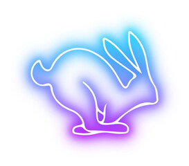Set of rabbit neon