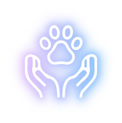 Set of pet shop neon