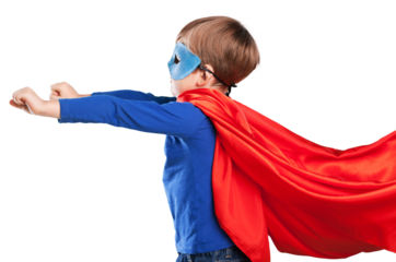 Cute Child boy in superhero costume