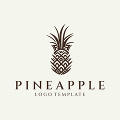 Pineapple logo design vector illustration