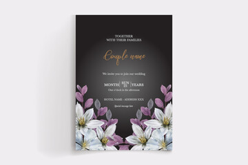 wedding floral elegance invitation templates