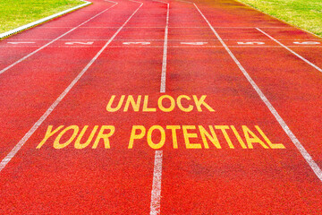 Motivational quote - Unlock Your Potential - obrazy, fototapety, plakaty