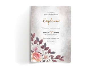 wedding floral elegance invitation templates