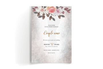 wedding floral elegance invitation templates