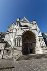 Fototapeta na wymiar Cathédrale Notre-Dame de St-Omer et son cadran solaire - Pas-de-Calais - France 