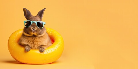 rabbit summer holiday, with generative ai